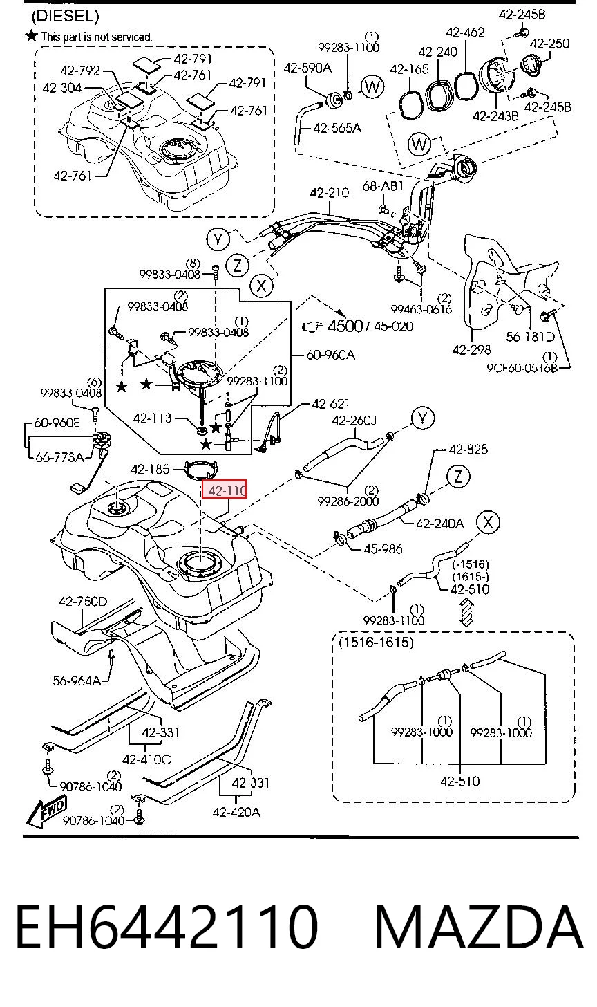 Depósito de gasolina para Mazda CX-7 ER