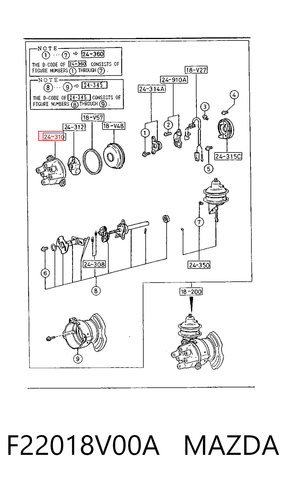 Tapa de distribuidor de encendido T46971 Mitsubishi