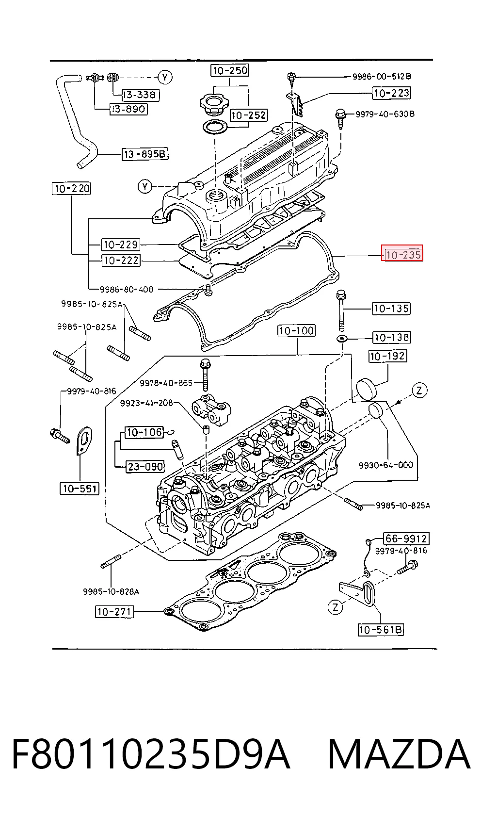 Junta tapa de balancines para Mazda 626 GD