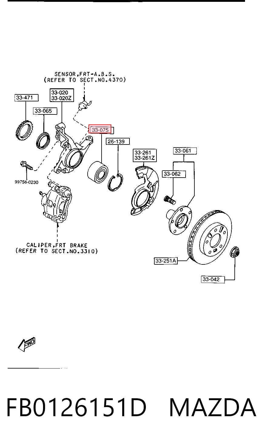 Cojinete de rueda delantero Mazda 6  desde 30,10 €