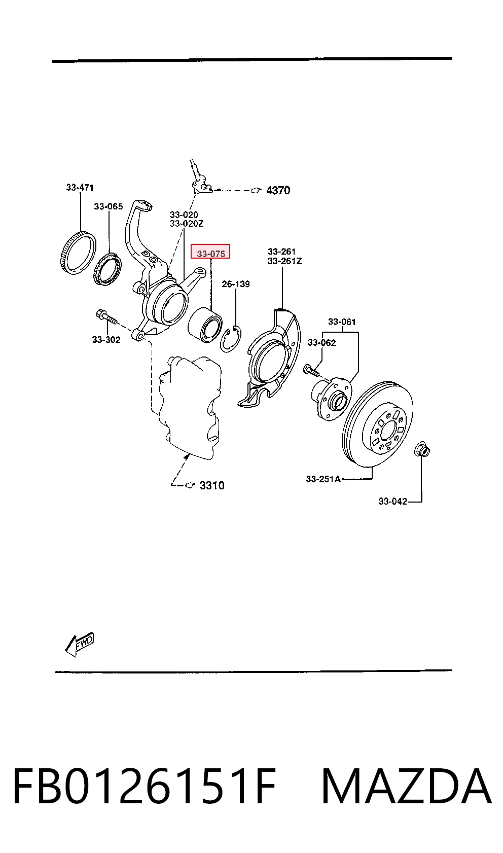 FB0126151F Mazda