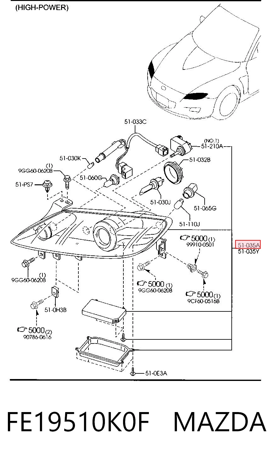 Luz derecha Mazda RX-8 (2003-2012)