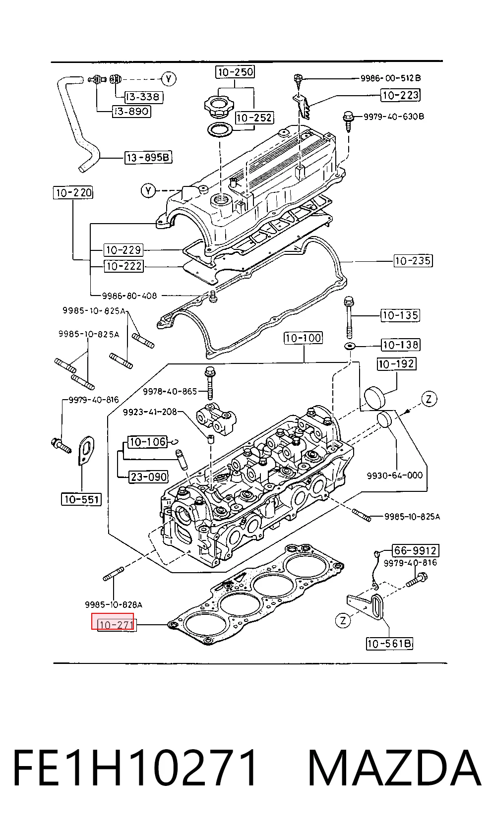 Junta de culata FE1H10271 MAZDA