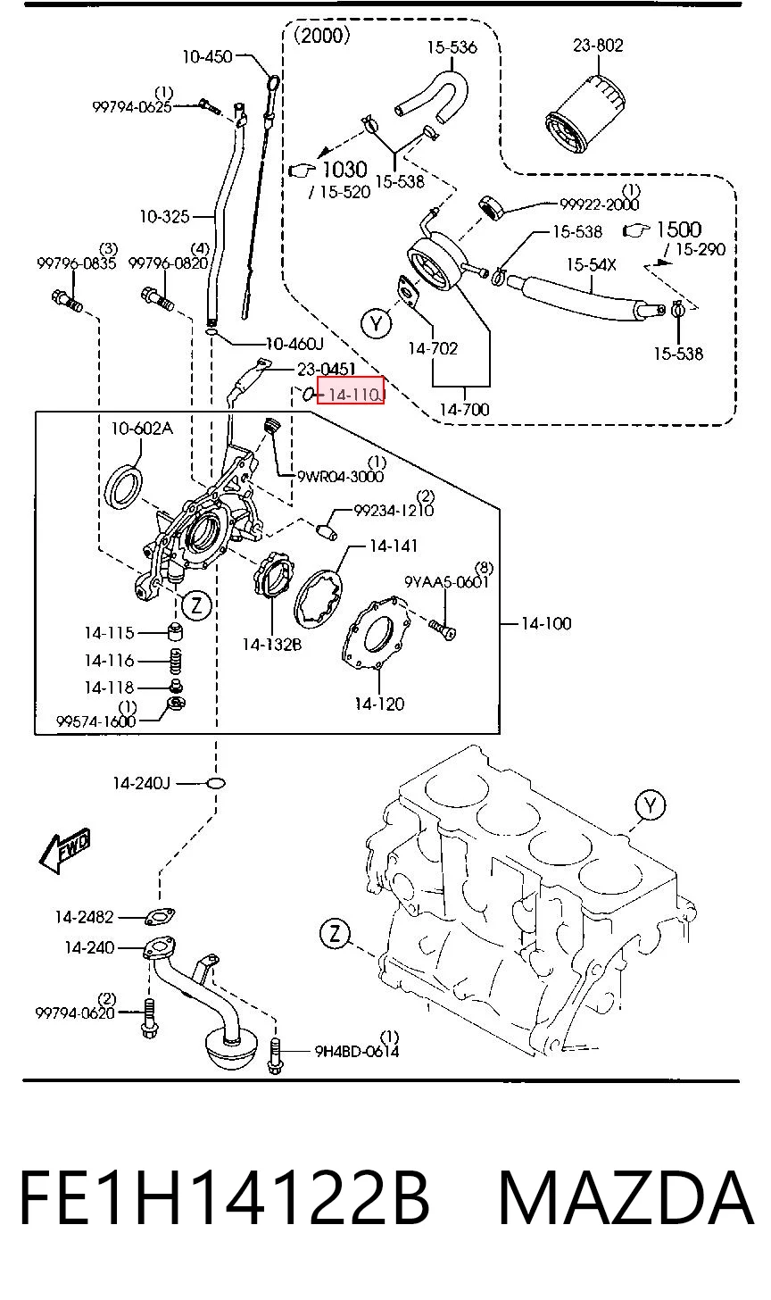 FE1H14122B Mazda