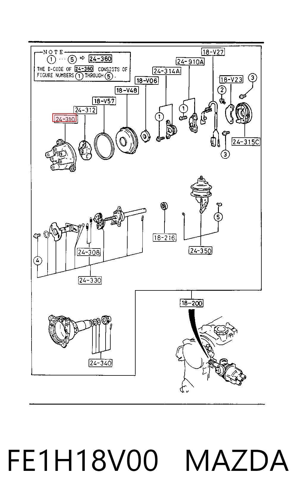 Comprar Tapa del distribuidor de encendido Mazda 323 III BF a bajo precio