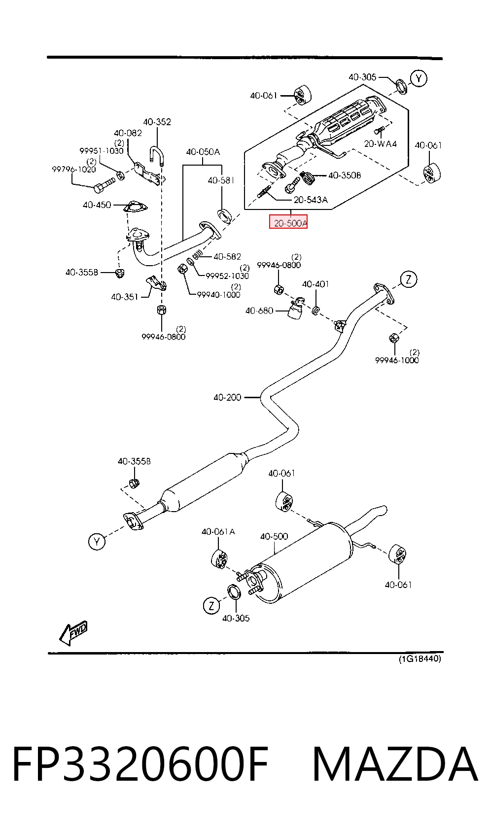 Convertidor catalítico para Mazda 626 V (GF)