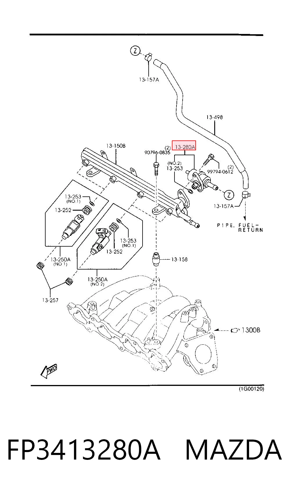 Válvula reguladora de presión Mazda 626 V (1997-2002)
