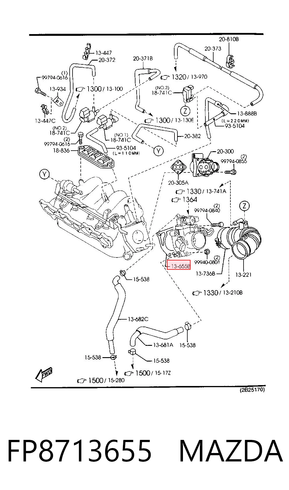 Junta cuerpo mariposa para Mazda 626 GW