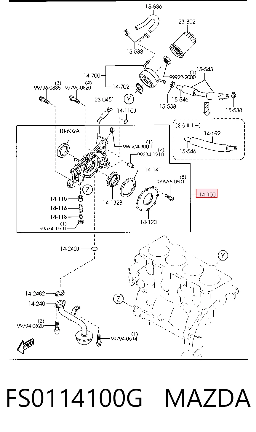 Bomba de aceite para Mazda 626 IV GE