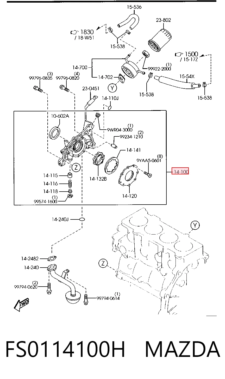 Bomba De Aceite para Mazda 626 GE