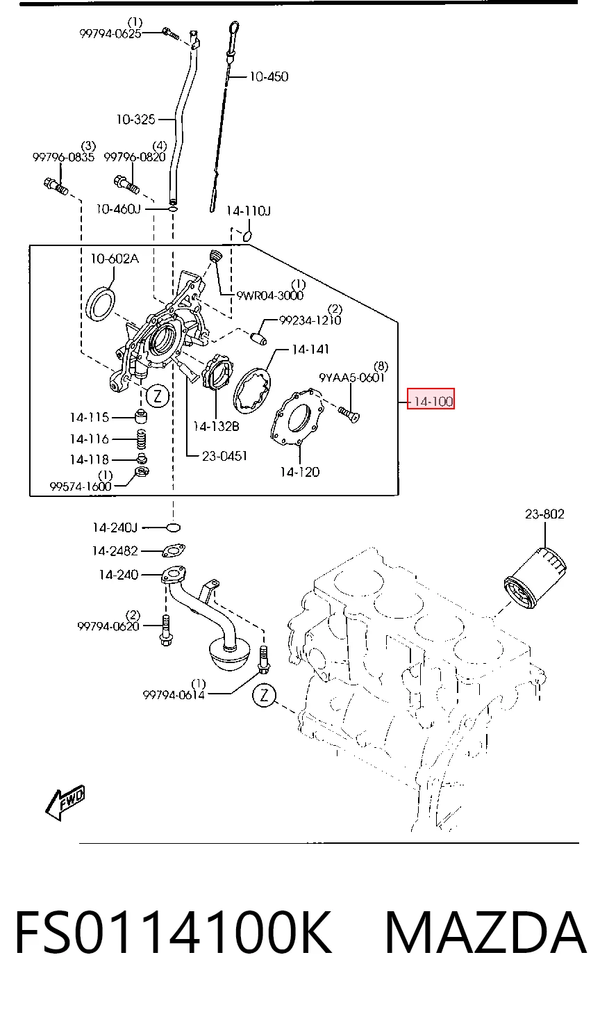  Bomba De Aceite Mazda 626 4