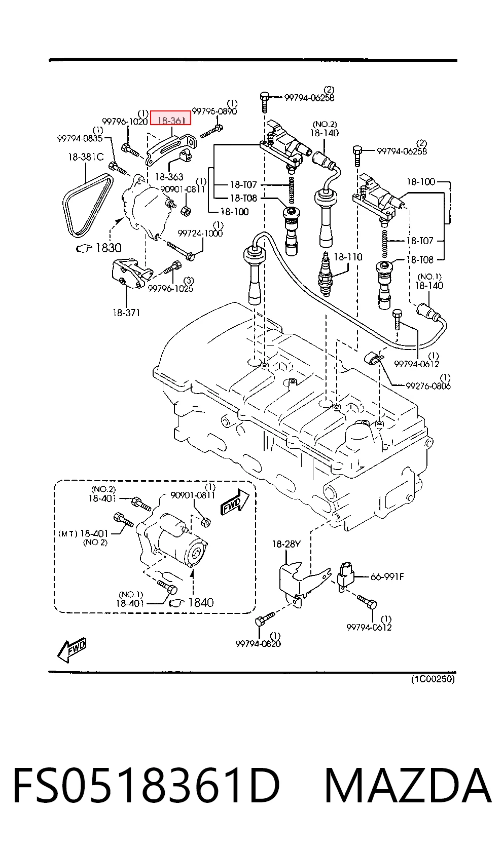 Comprar Tensor de correa de accesorios Mazda 626 V GF a bajo precio