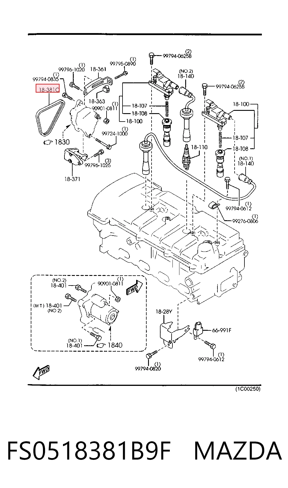 Correa poly v Mazda 323 V (1994-1998)
