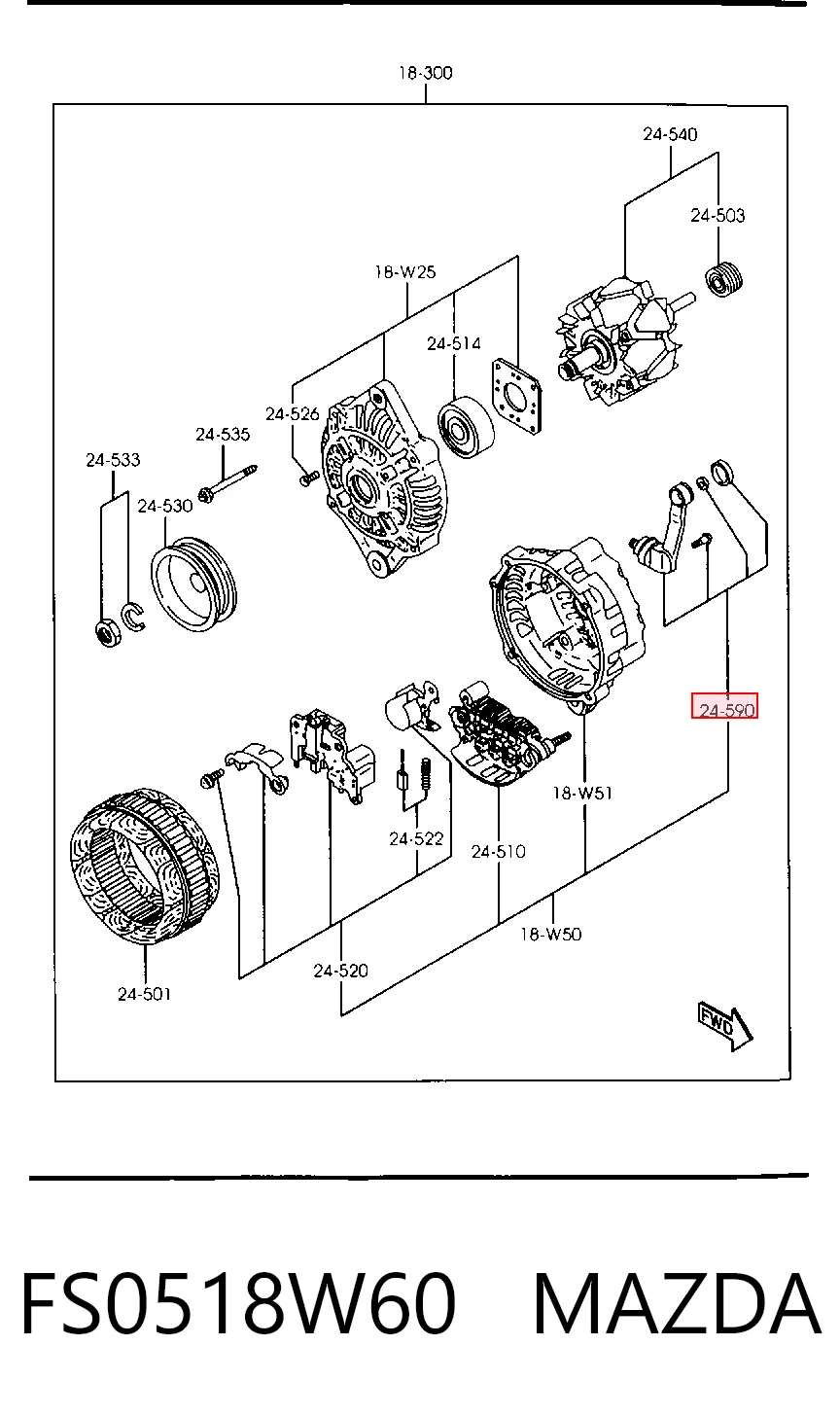 Comprar Puente rectificador del alternador Mazda 626 IV GE a bajo precio