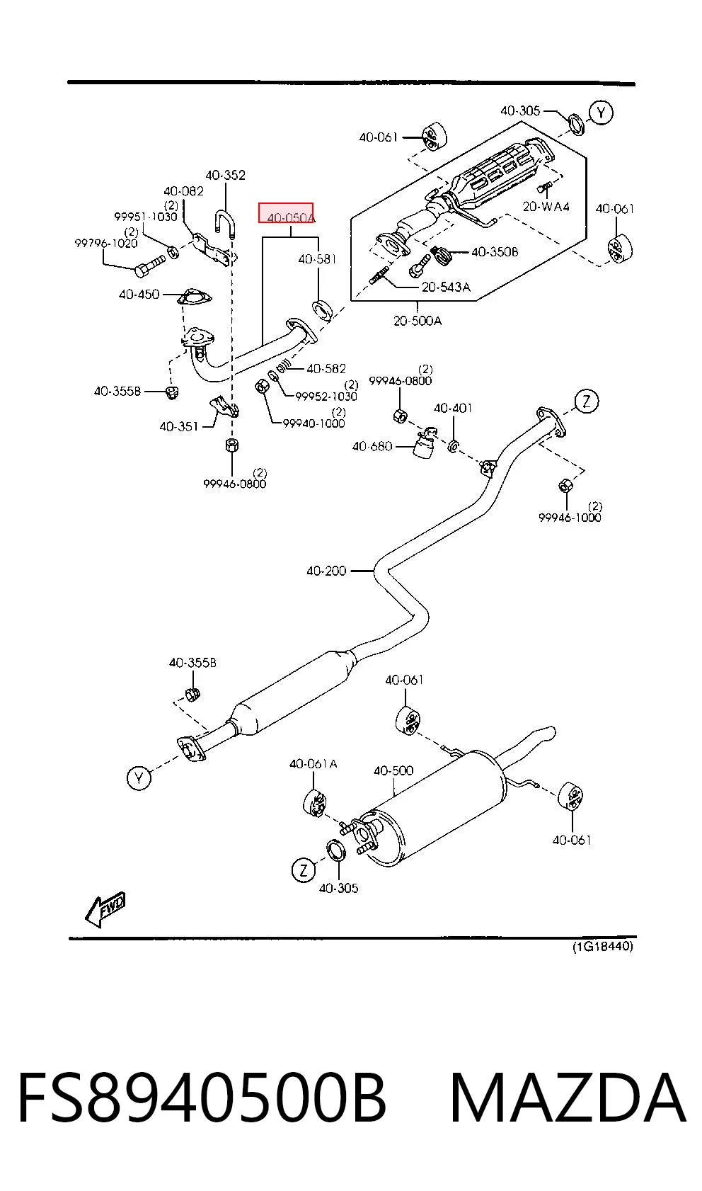 Silenciador trasero para Mazda 626 V GF