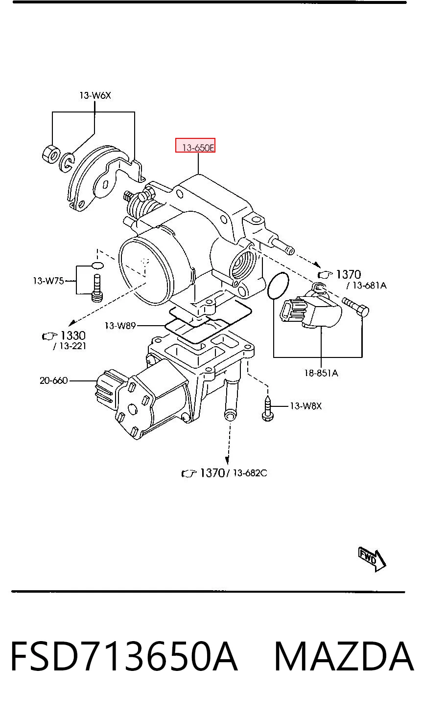 Cuerpo de mariposa para Mazda 626 GE