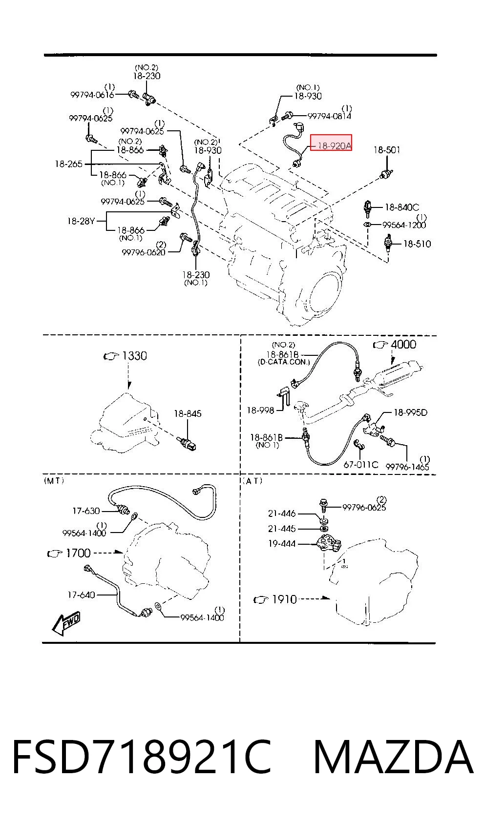  Sensor de detonacion Mazda 626 5