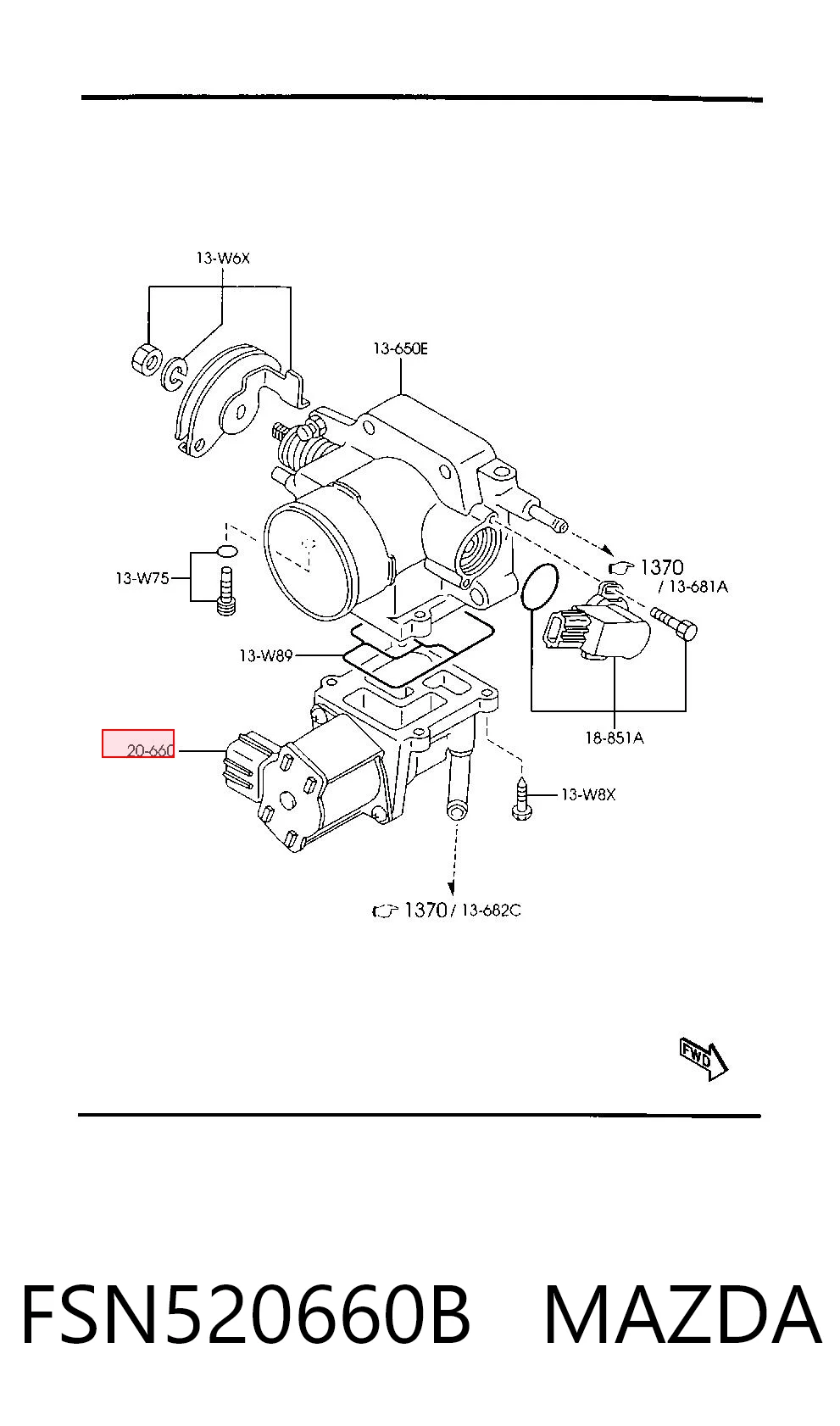 FSN520660B Mazda Regulador de ralentí