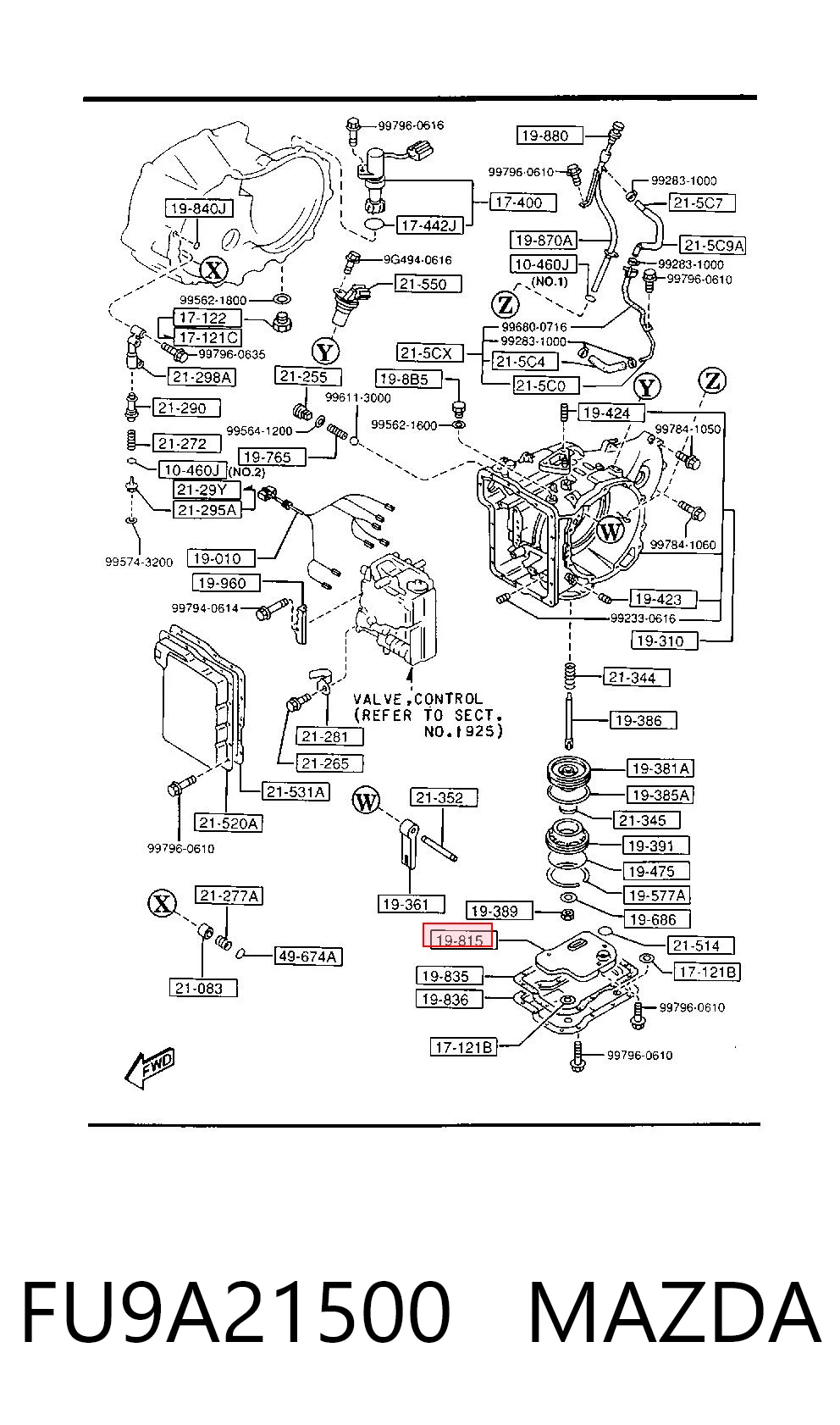FU9A21500 Mazda
