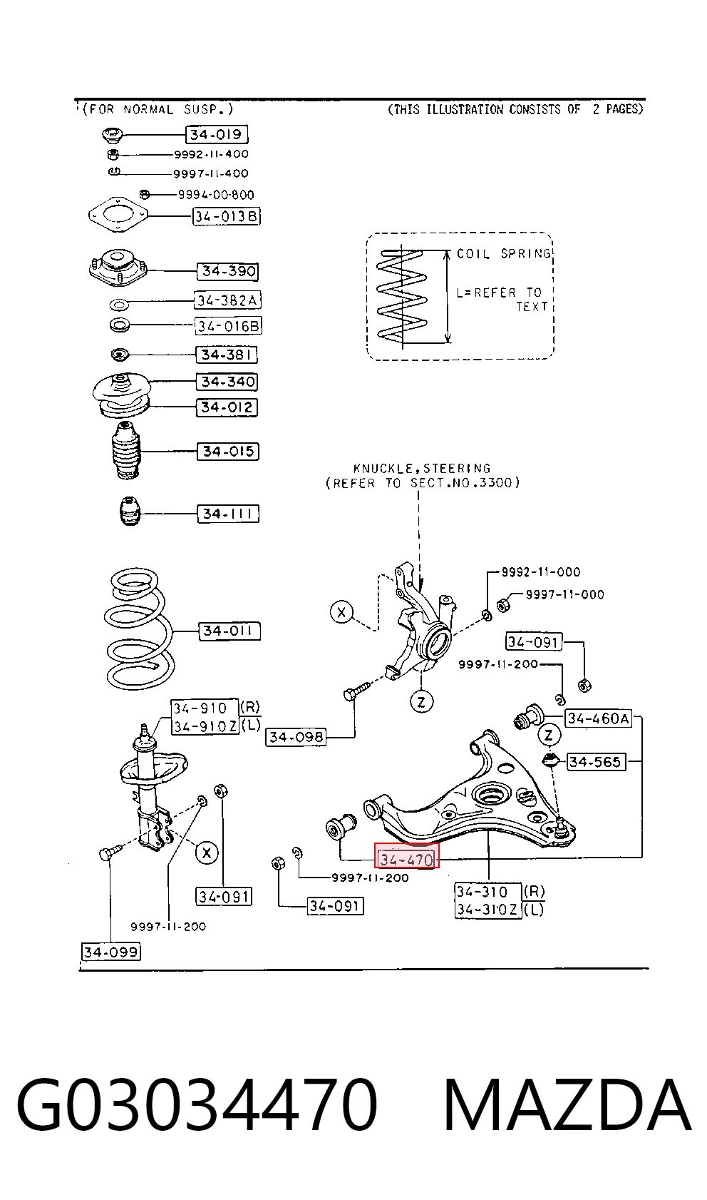 Silentblock de brazo de suspensión delantero inferior Mazda 626 II (1983-1987)