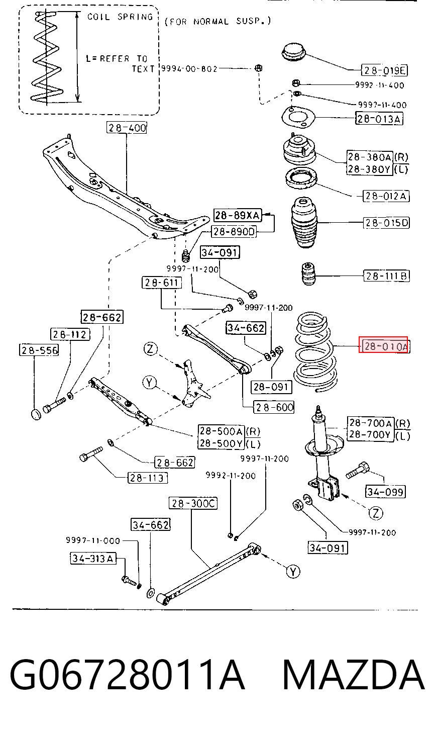 Muelle para Mazda 626 GC
