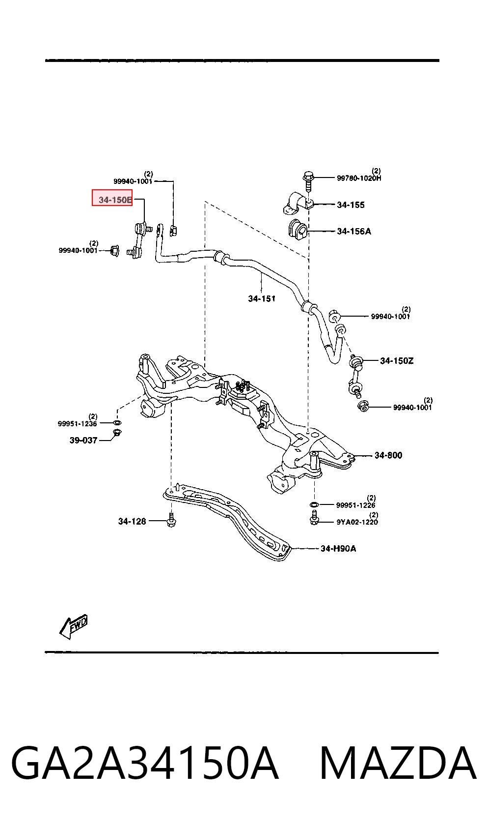 GA2A34150A Mazda