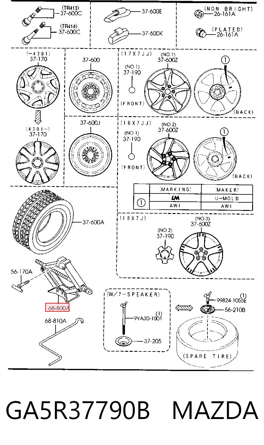 Gato MAZDA GA5R37790B