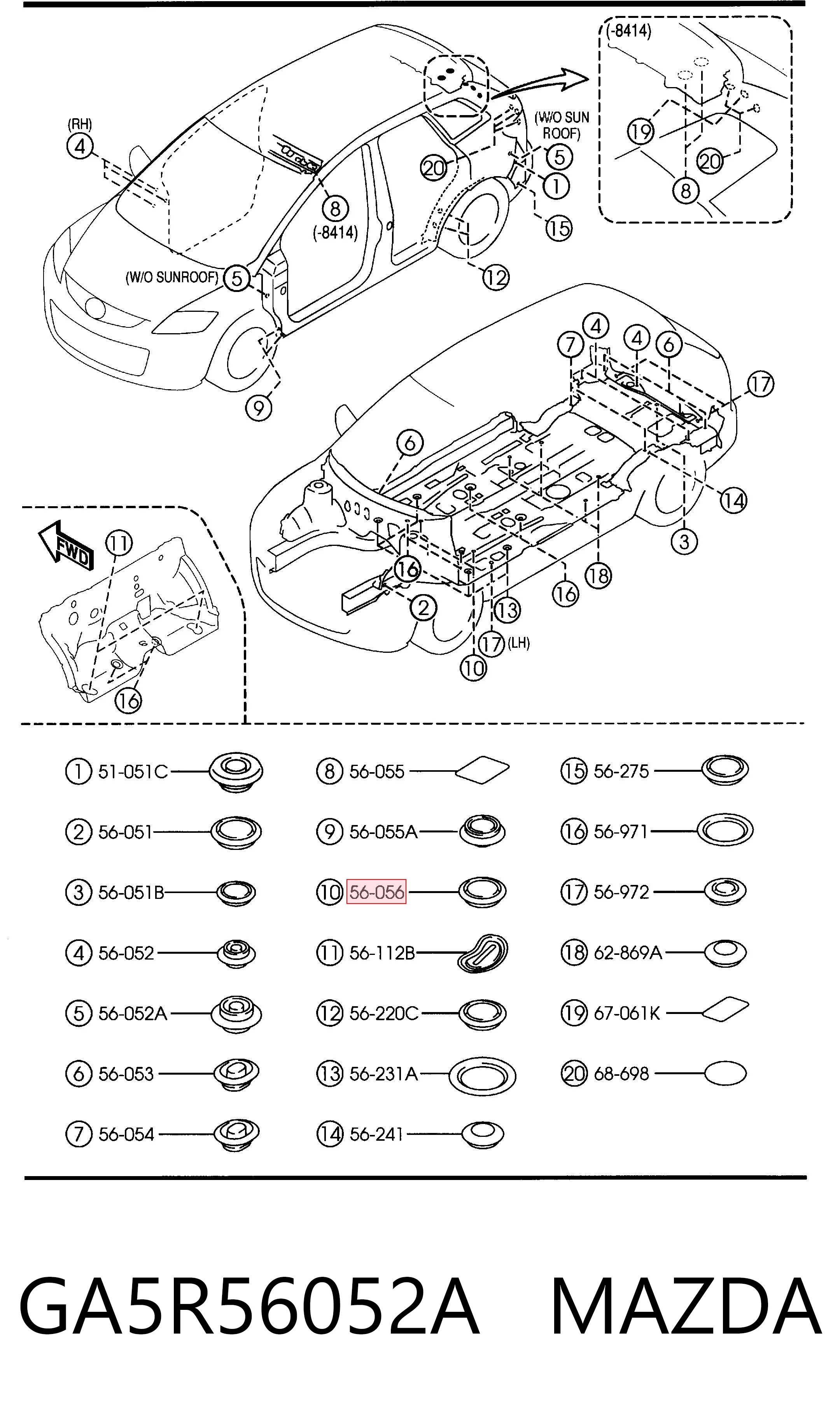 GA5R56052A MAZDA