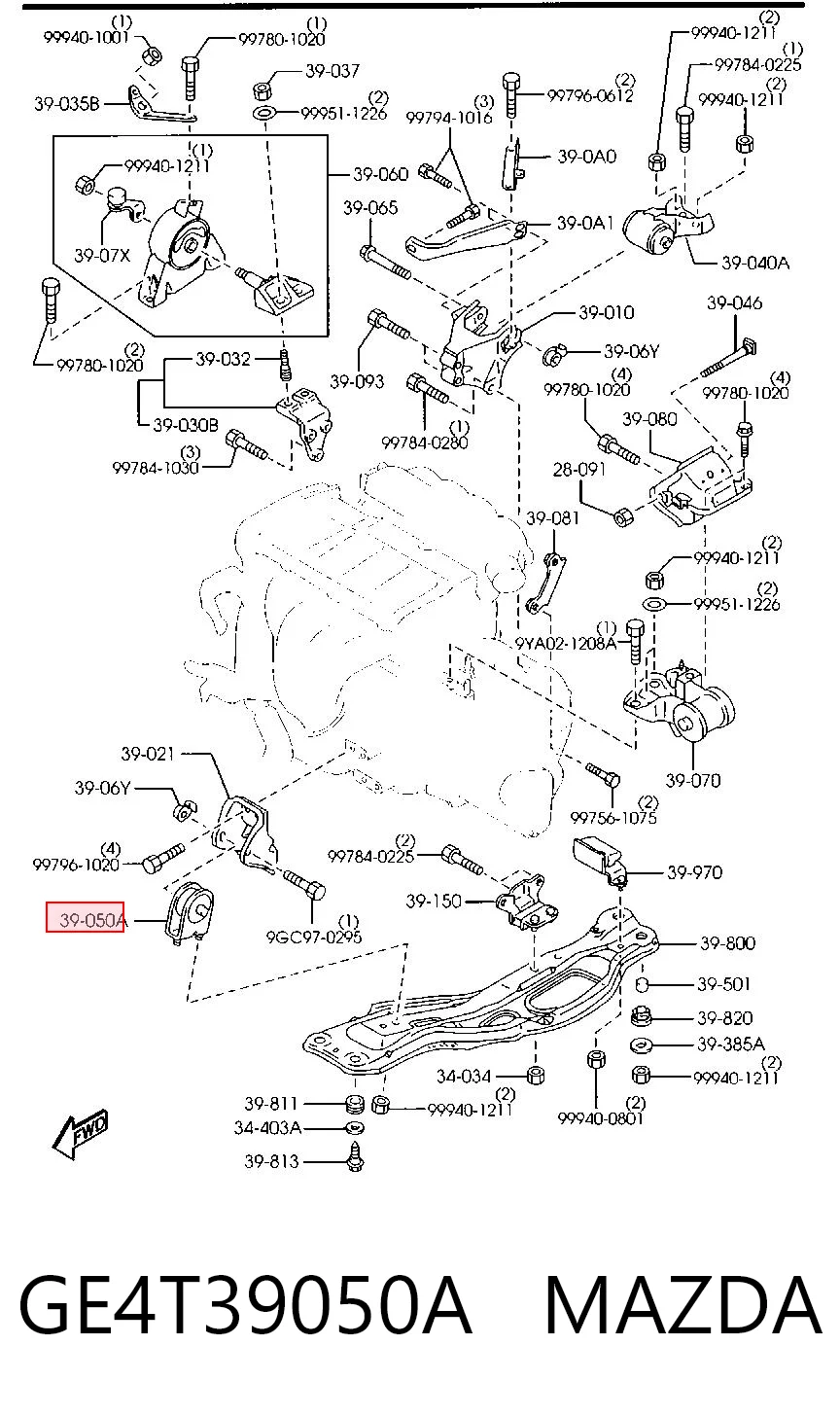GE4T39050A Mazda