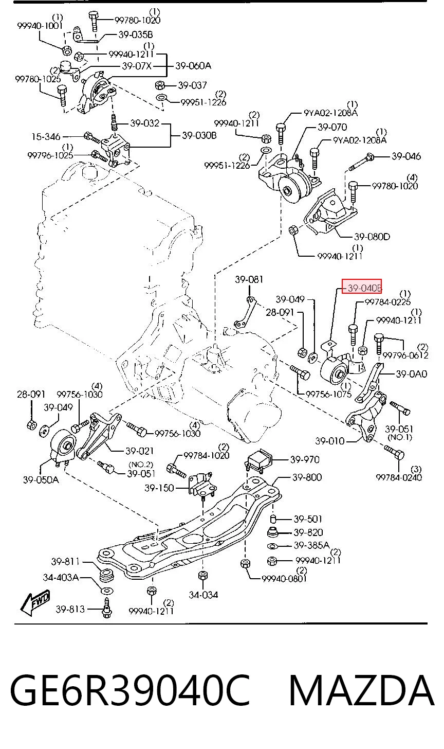 GE6R39040C Mazda