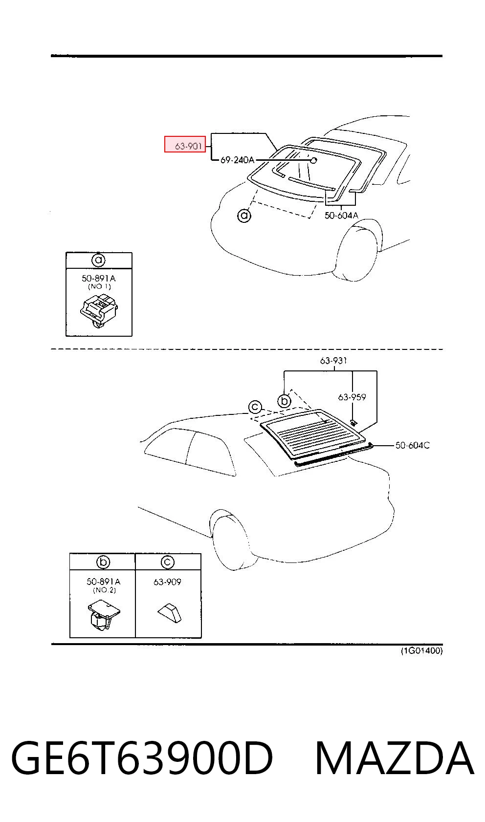 Parabrisas para Mazda 626 GF
