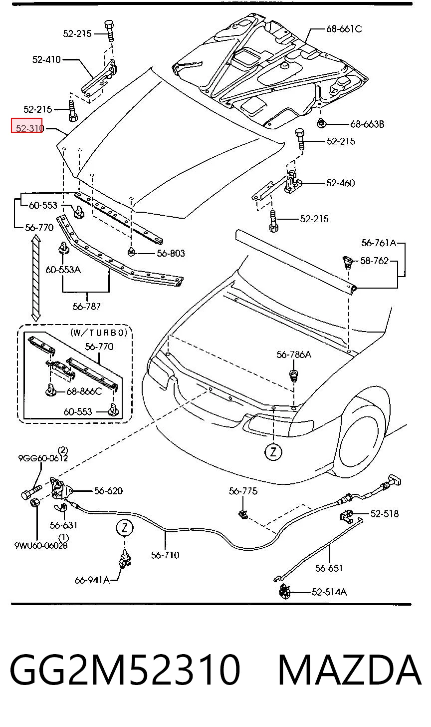 Capó para Mazda 626 GF