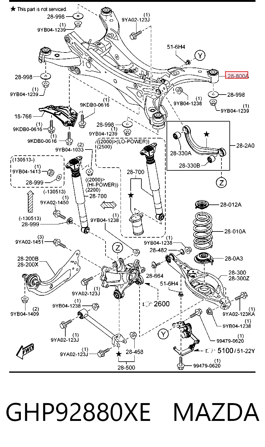 Comprar Subchasis trasero soporte motor Mazda 6  GJ, GL a bajo precio