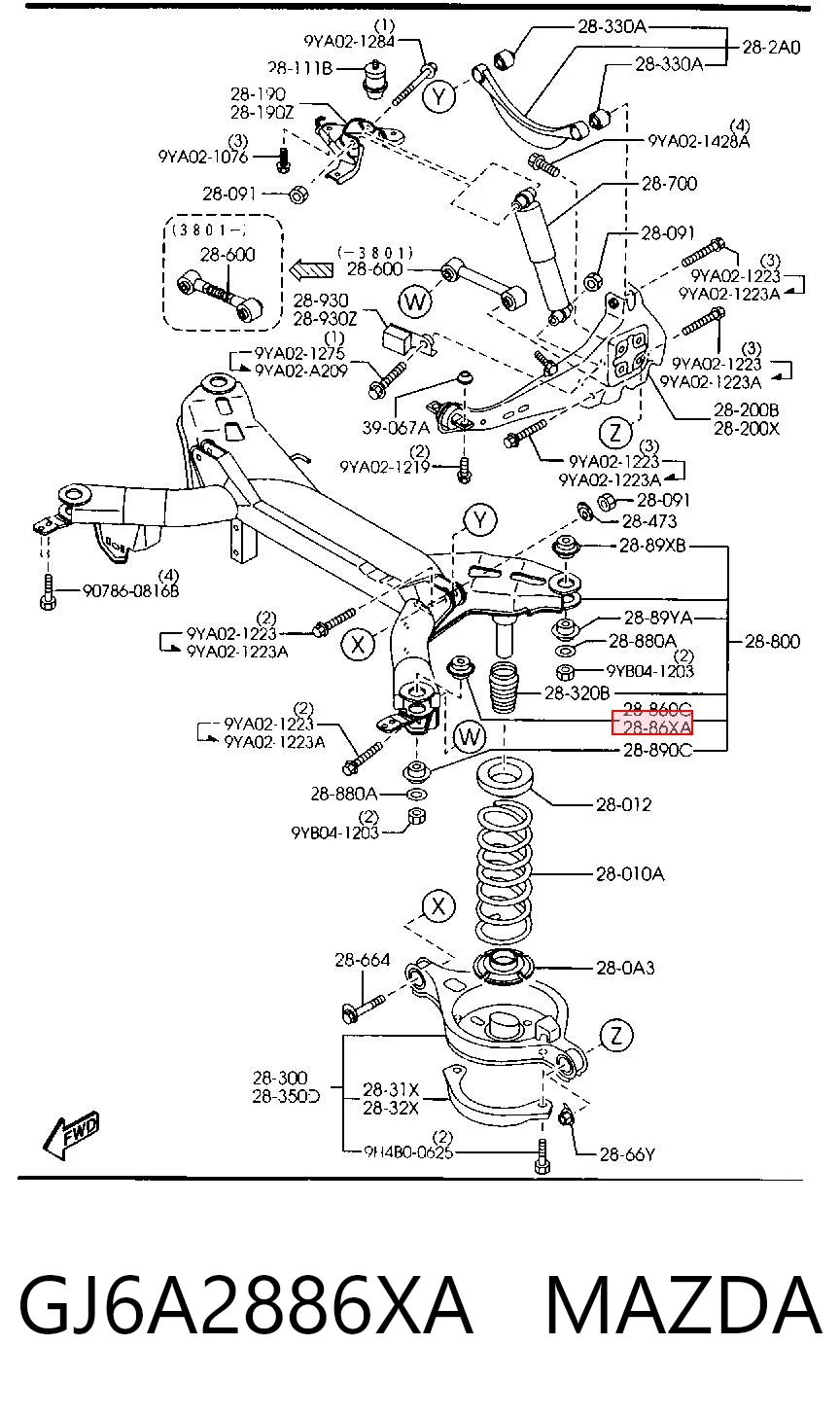Comprar Buje de la viga trasera Mazda 6  GG a bajo precio