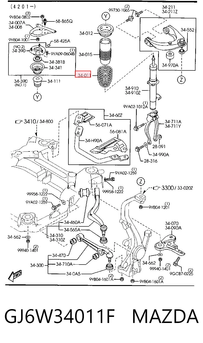 Muelles delantero Mazda 6  desde 55,03 €