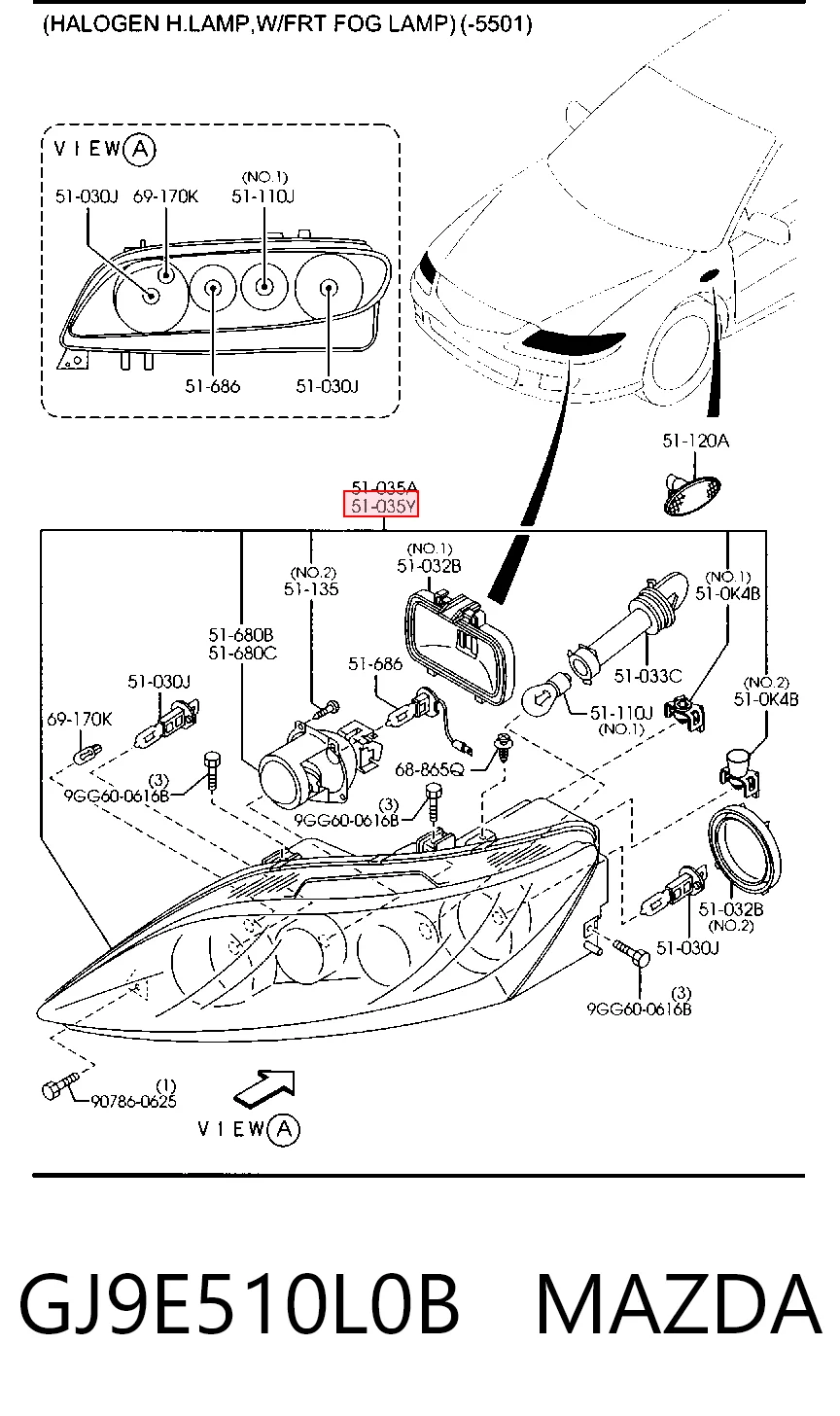 Faros para Mazda 6 MPS GG