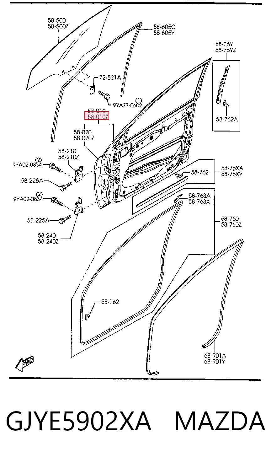  Puerta delantera izquierda Mazda 6 