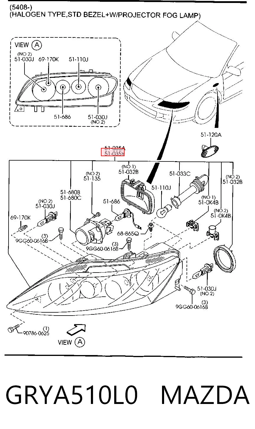 Faros para Mazda 6 MPS GG