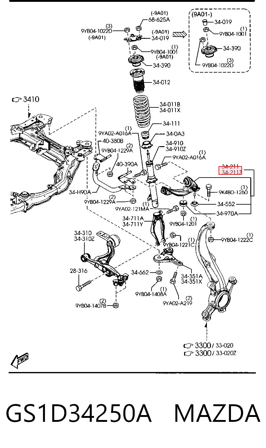 GS1D34250A Mazda