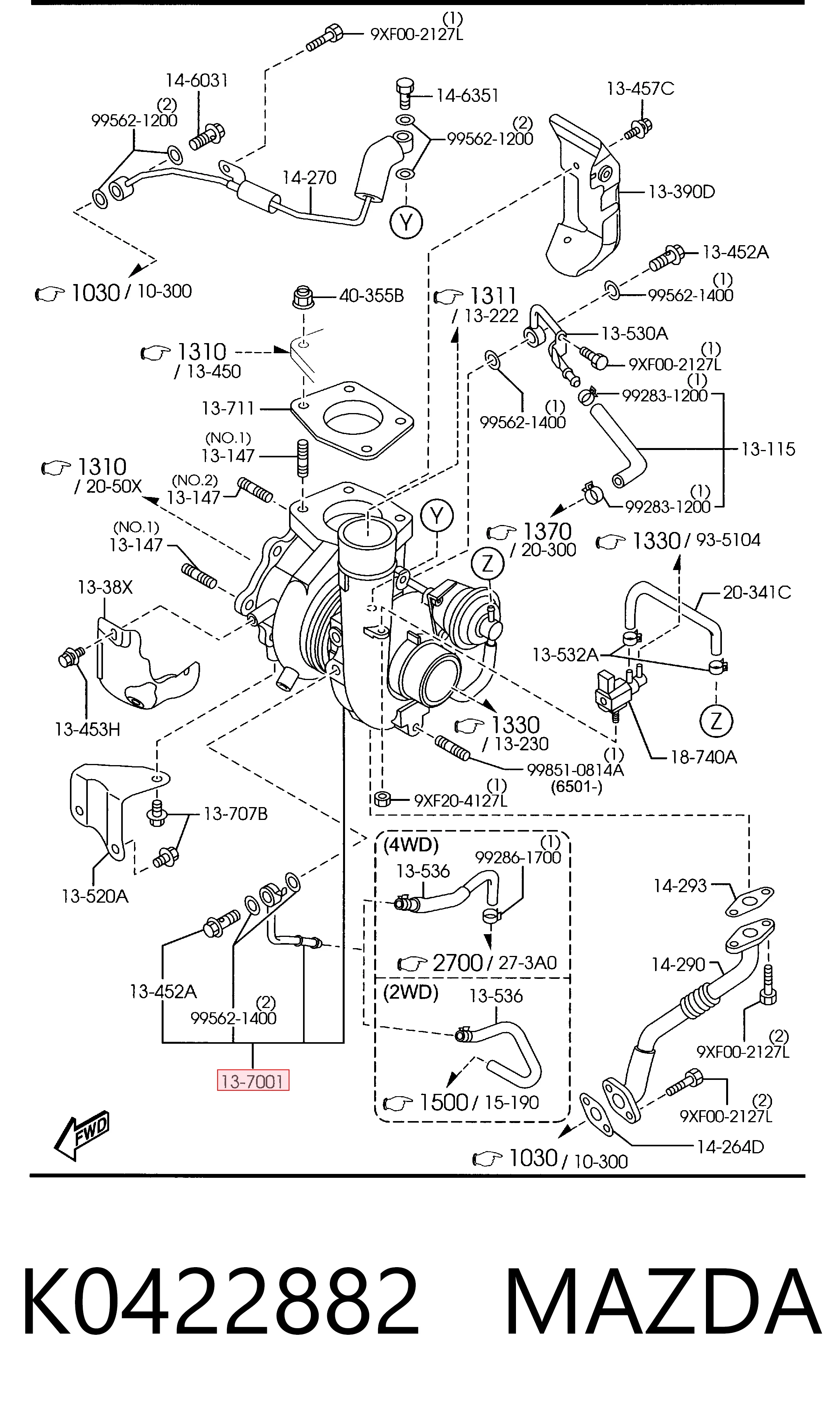 53047100522 Borg-Warner Turbo para motor