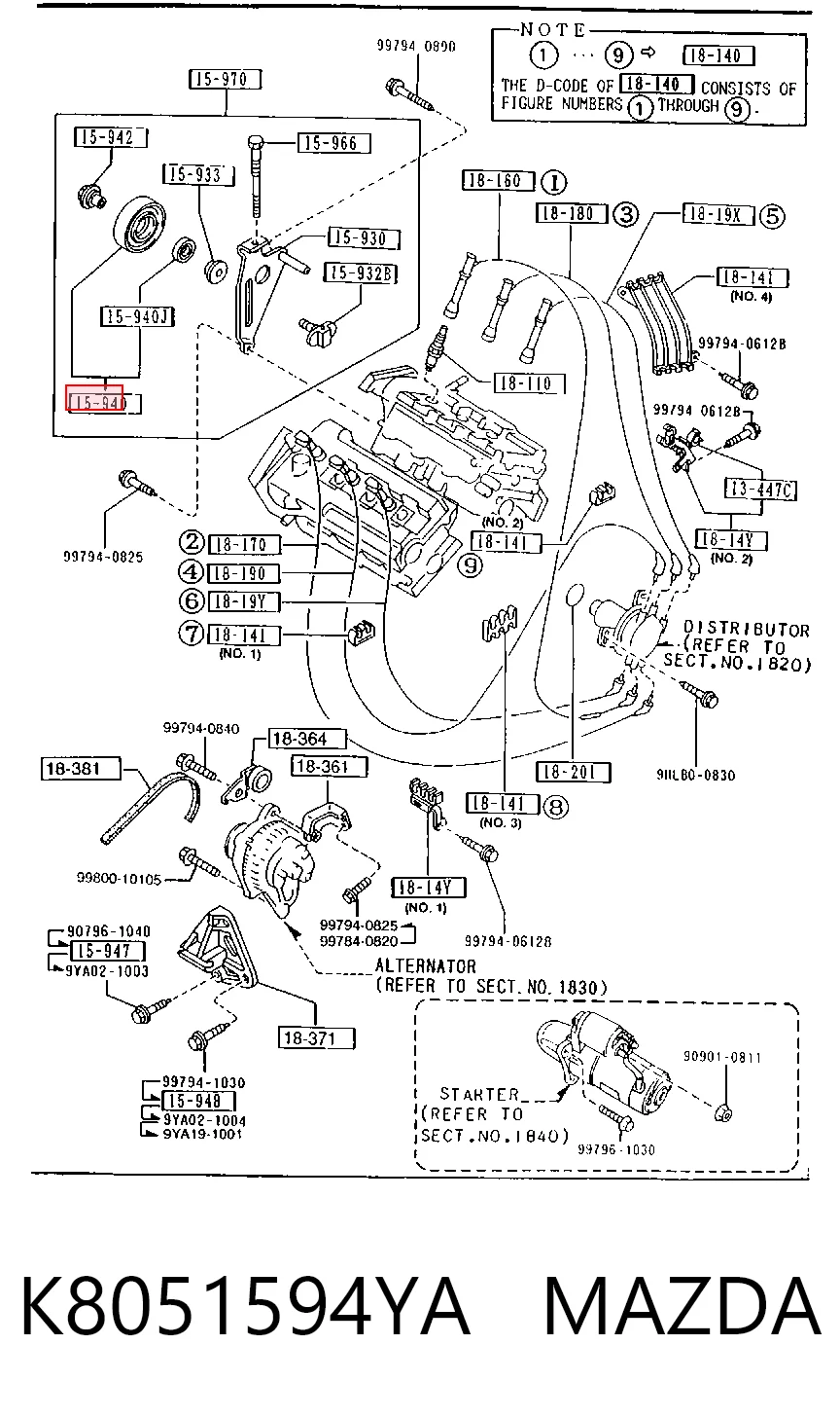Polea tensora para Mazda 323 F V BA