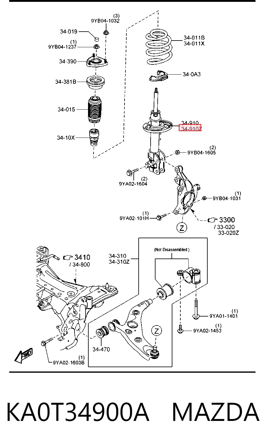 KA0T34900A Mazda