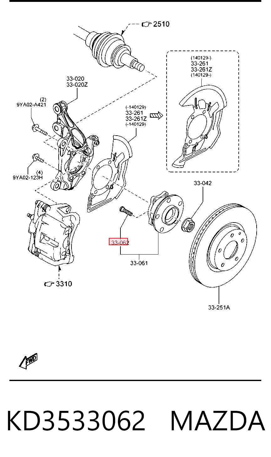 Tornillos para llantas para Ford Focus I DFW