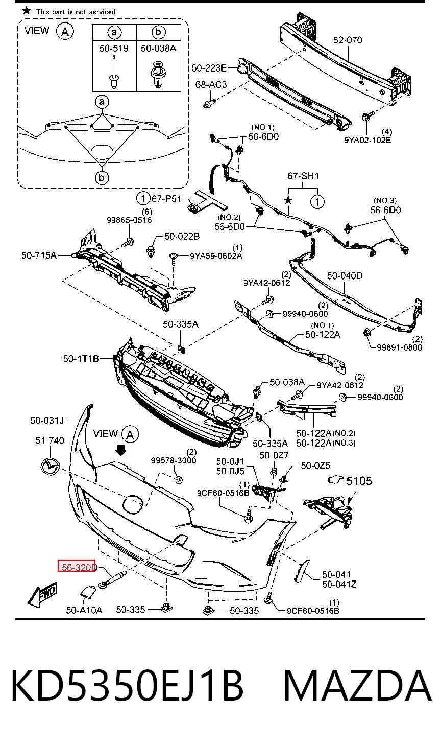KD5350EJ1B Mazda Enganche de bola de remolque
