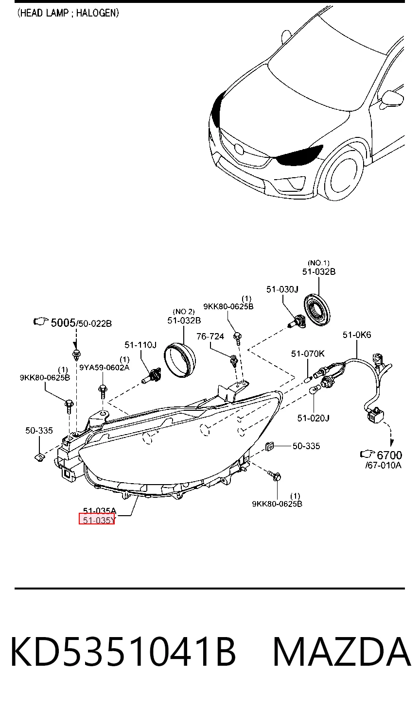 Faros para Mazda CX-5 I KE, GH