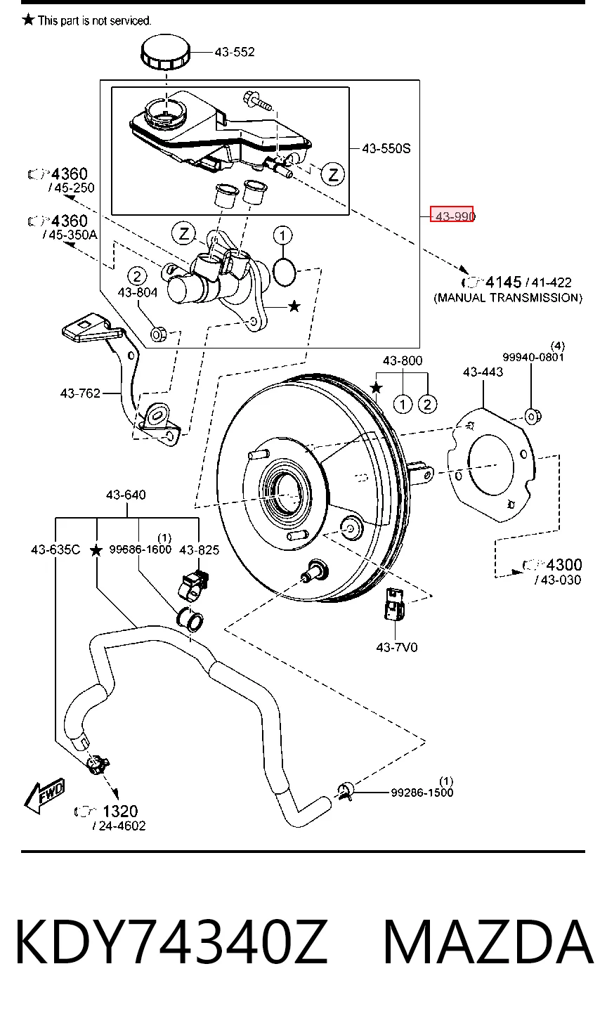 Comprar Cilindro maestro de frenos Mazda 3  BM, BN