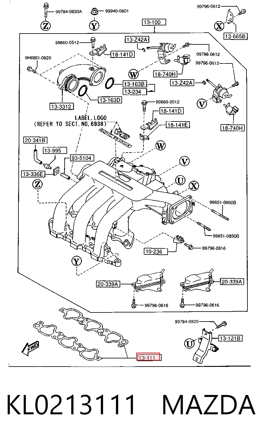 Junta de colector de admisión Mazda 323 F V hatchback (BA) (1994 - 1998) precio, desde 10,86 EUR