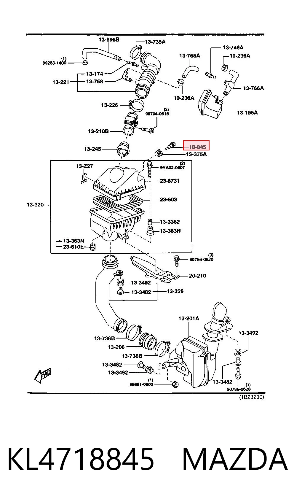 Sensor de temperatura del aire de admisión Toyota Corolla  (1987-1992)