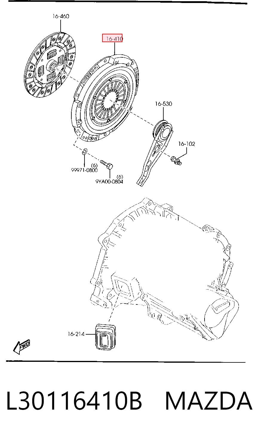 Plato de presión de embrague para Mazda 5 CR