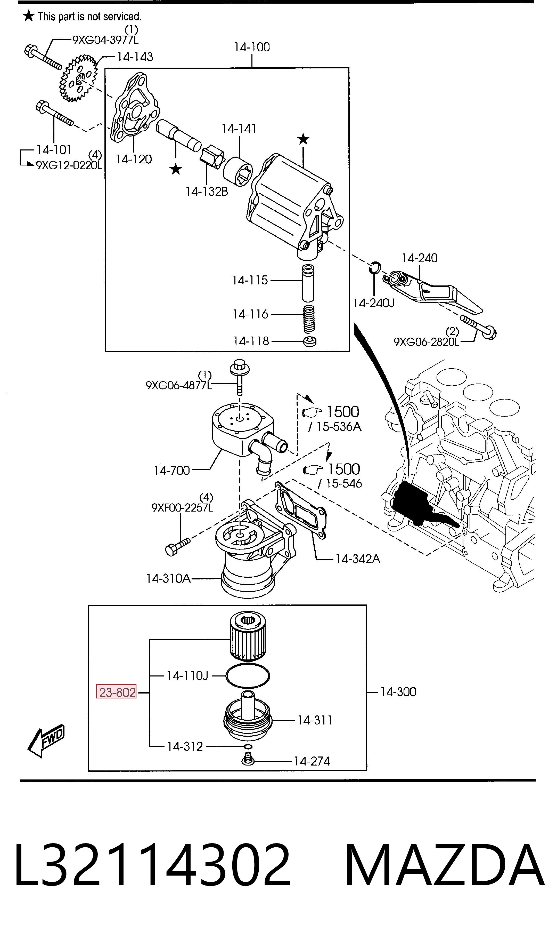 L32114302 Mazda Filtro aceite